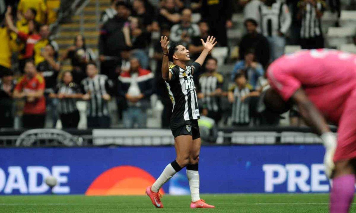 Atacante Rony decidiu rescindir contrato com o Galo nesta semana, mas negociou com o clube e resolveu permanecer - (crédito: Alexandre Guzanshe/EM/D.A. Press – 21/5/25) Atacante Rony decidiu rescindir contrato com o Galo nesta semana, mas negociou com o clube e resolveu permanecer - (crédito: Alexandre Guzanshe/EM/D.A. Press – 21/5/25)