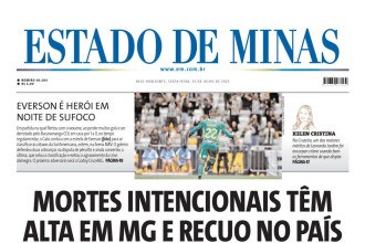 CONFIRA A CAPA DO ESTADO DE MINAS DO DIA 25/07/2025
