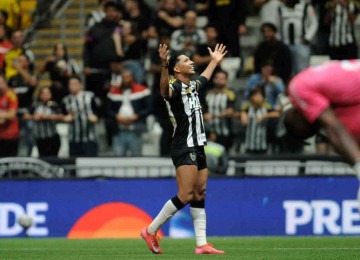 Atacante Rony decidiu rescindir contrato com o Galo nesta semana, mas negociou com o clube e resolveu permanecer -  (crédito: Alexandre Guzanshe/EM/D.A. Press – 21/5/25)