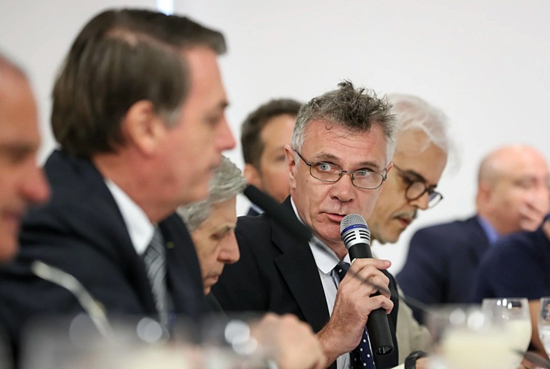 Logo após a posse de Bolsonaro, em 2019, Dom foi convidado para um café do presidente com jornalistas. Na ocasião, questionou o presidente sobre os números alarmantes do desmatamento-Marcos Corrêa/PR