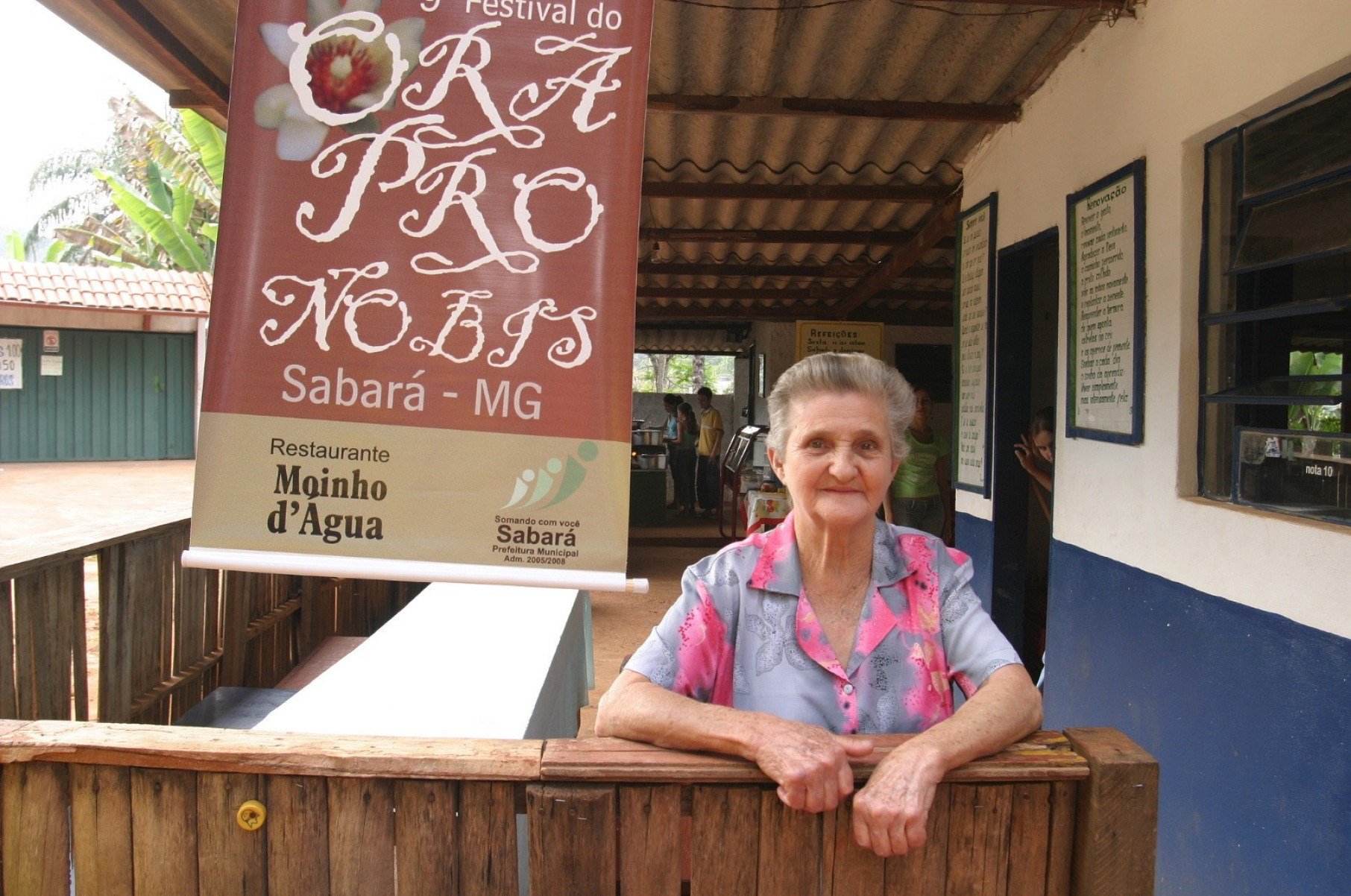 Maria Torres da Fonseca, mais conhecida como Dona Maria do Pompéu, em 2005