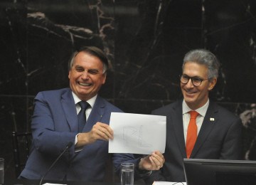 De olho na Presidência da República, Zema está na linha de frente dos governadores defensores de Bolsonaro -  (crédito: Alexandre Guzanshe/EM/D.A Press)
