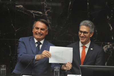 De olho na Presidência da República, Zema está na linha de frente dos governadores defensores de Bolsonaro -  (crédito: Alexandre Guzanshe/EM/D.A Press)