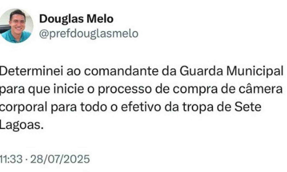Além disso, ele publicou nesta segunda-feira (28) que deu início ao processo de compra de câmeras de segurança para os uniformes dos agentes
