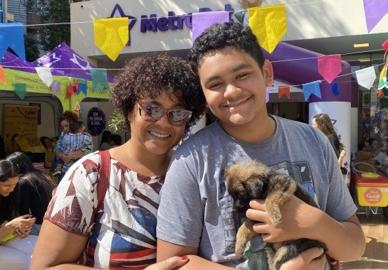 Lilia, Bernardo e seu novo pet
