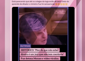 A publicação une dois vídeos de ocasiões diferentes, um de cada ministro, e tira as falas de contexto -  (crédito: Reprodução/Comprova)