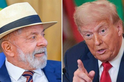 Lula e Trump vivem momento crítico nas relações entre Brasil e EUA -  (crédito: Ricardo Stuckert/Flickr - Reuters)