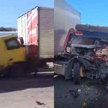 Engavetamento com carretas, caminhão e carro fecha BR-381 no Sul de Minas - Reprodução/Redes sociais