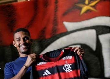 Ex-Atlético de Madrid, o atacante Samuel Lino custou 22 milhões de euros (ou R$ 143,6 milhões) ao Flamengo, maior contratação da história do clube carioca -  (crédito: Instagram/Reprodução)