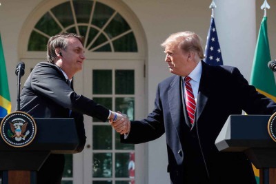 Crítica a Trump não foi tolerada por bolsonaristas -  (crédito: Alan Santos/PR)
