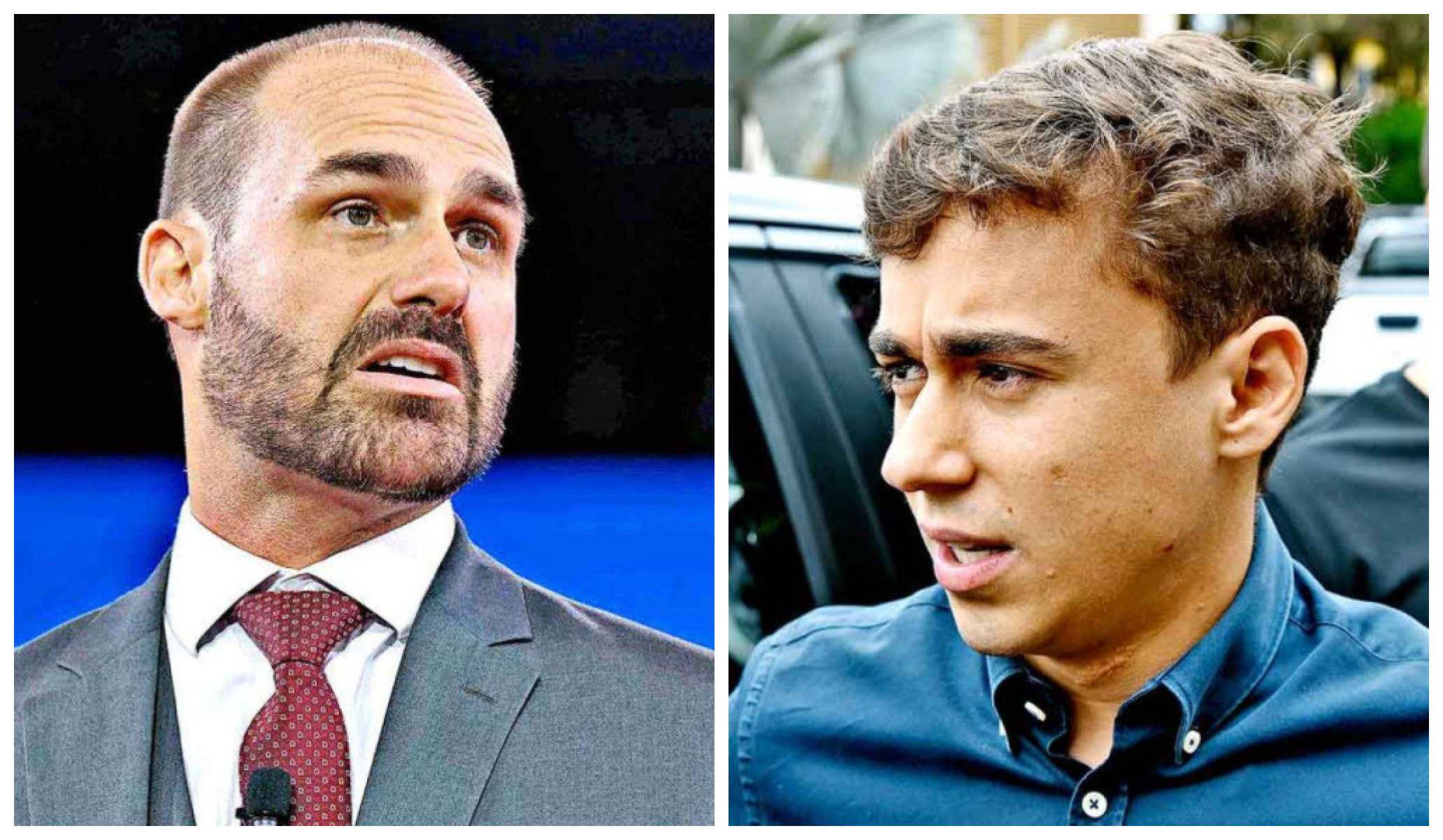 Eduardo Bolsonaro e Nikolas Ferreira - (crédito: Sauel Loeb/AFP / Gladyston Rodrigues/EM/D.A.Press) Eduardo Bolsonaro e Nikolas Ferreira - (crédito: Sauel Loeb/AFP / Gladyston Rodrigues/EM/D.A.Press)