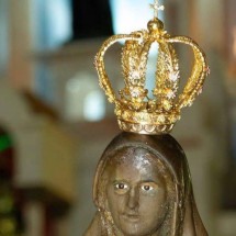 Imagem de Nossa Senhora de Fátima que supostamente expele mel no interior de SP -  (crédito: Kelem Figueiredo/Divulgação)