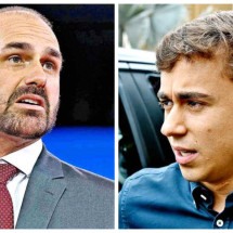 Eduardo Bolsonaro e Nikolas Ferreira -  (crédito: Sauel Loeb/AFP / Gladyston Rodrigues/EM/D.A.Press)