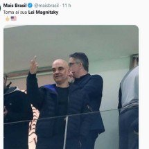 Lei Magnitsky faz Moraes virar meme: ‘eu empresto o cartão’ - Reprodução