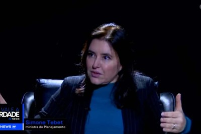 Simone Tebet critica atuação de Eduardo Bolsonaro nos EUA por sanções ao Brasil -  (crédito: Reprodução/redes sociais)