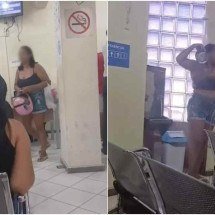 Vídeo: em protesto, mulher toma banho na Copasa - Redes sociais/Reprodu&ccedil;&atilde;o