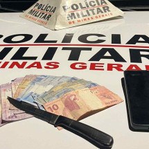 Jovens assaltam ônibus com faca de cozinha em Contagem e são pegos depois - Divulgação/PMMG
