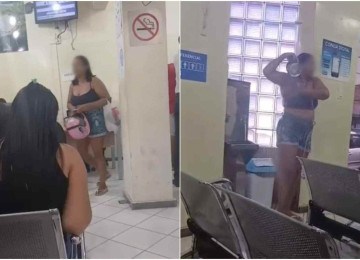 Protesto na Copasa em Teófilo Otoni aconteceu na última terça-feira (29/7) -  (crédito: Redes sociais/Reprodução)