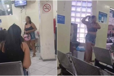 Protesto na Copasa em Teófilo Otoni aconteceu na última terça-feira (29/7) -  (crédito: Redes sociais/Reprodução)