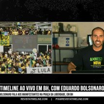 Eduardo fala por vídeo em ato de BH e diz estar 'se lixando' para Moraes - Reprodução/YouTube