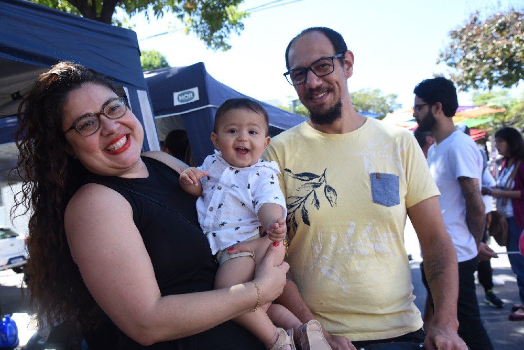 Ana Cristina e Jerônimo estavam com o pequeno José participando do evento