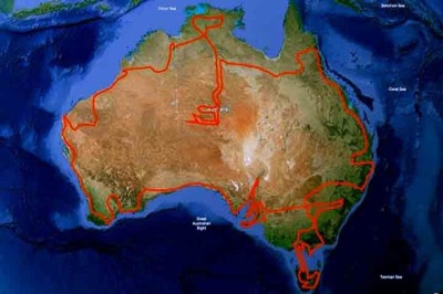 A maior estrada nacional do mundo dentro de um único país fica na Austrália; conheça! -  (crédito: Reprodução do Youtube Camp Winnie Travelling Australia)