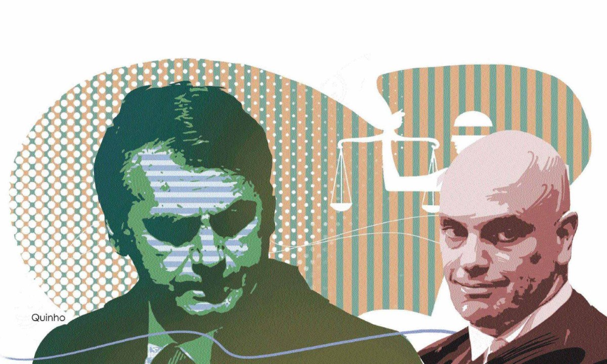 Moraes decretou prisão domiciliar de Bolsonaro por violação de medidas cautelares -  (crédito: Quinho)