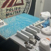 Gerente do tráfico é preso na Grande BH com grande quantidade de drogas - Divulgação/PMMG