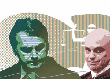 Moraes decretou prisão domiciliar de Bolsonaro por violação de medidas cautelares -  (crédito: Quinho)