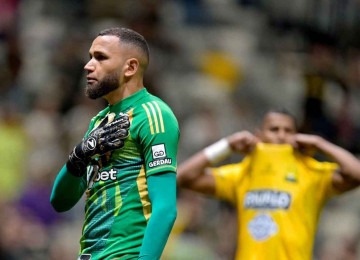 Everson foi um dos destaques na vitória do Galo no primeiro jogo das oitavas de final da Copa do Brasil, no Maracanã, por 1 a 0 -  (crédito: DOUGLAS MAGNO / AFP)