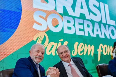 Lula participou de reunião do Conselhão nesta terça-feira (5/8) com o lema 'Brasil soberano' -  (crédito: Ricardo Stuckert / PR)