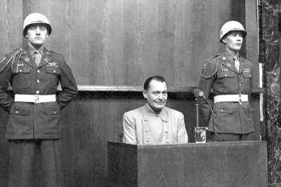 Hermann Göring, o 'Marechal de Hitler', durante o Tribunal de Nuremberg -  (crédito: USA Army/Wikimedia Commons)