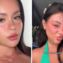 Sunburn blush: Make queimada de sol domina o TikTok e é aposta para o verão - Reprodução / TikTok