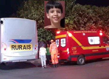 PCMG investiga atropelamento de ônibus rural que matou criança de 12 anos -  (crédito: CBMMG - Frutal/Redes Sociais/Divulgação)