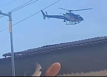 Perseguição na BR-262 mobiliza a Polícia Militar (PMMG) em Betim, na Grande BH, na manhã desta quarta-feira (6/8) -  (crédito: Reprodução/Redes sociais)