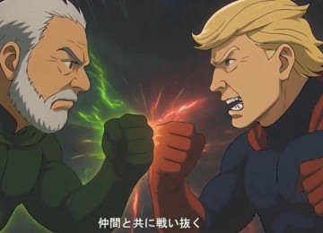 Embate entre Lula e Trump no anime criado por inteligência artificial -  (crédito: Redes sociais)