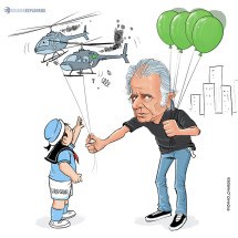 Com aperto no Orçamento, Defesa quer doar dois helicópteros ao Uruguai - @izanio_charges