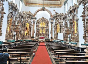 Interior da Matriz de Nossa Senhora do Bom Sucesso, joia do Barroco Mineiro -  (crédito: Hebert G. Soares Jr./Memorial da Arquidiocese de BH)