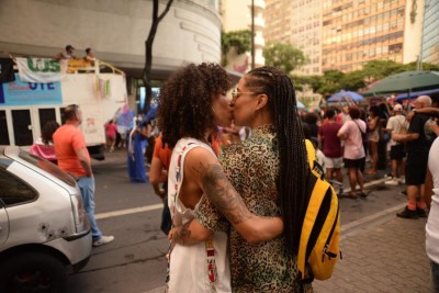 Primeira Parada Negra LGBT+ aconteceu em maio de 2023 -  (crédito: Tulio Santos/EM/D.A.Press)