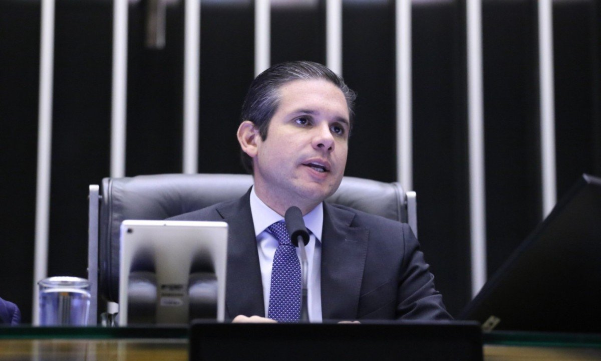 Presidente da Câmara dos Deputados Hugo Motta pediu punição a políticos bolsonaristas que obstruíram fisicamente a realização dos trabalhos na Casa por dois dias -  (crédito: Kayo Magalhães/Câmara dos Deputados)