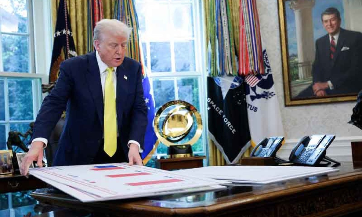 Donald Trump está ditando as novas regras do comércio internacional
 -  (crédito: WIN MCNAMEE/aFP)
