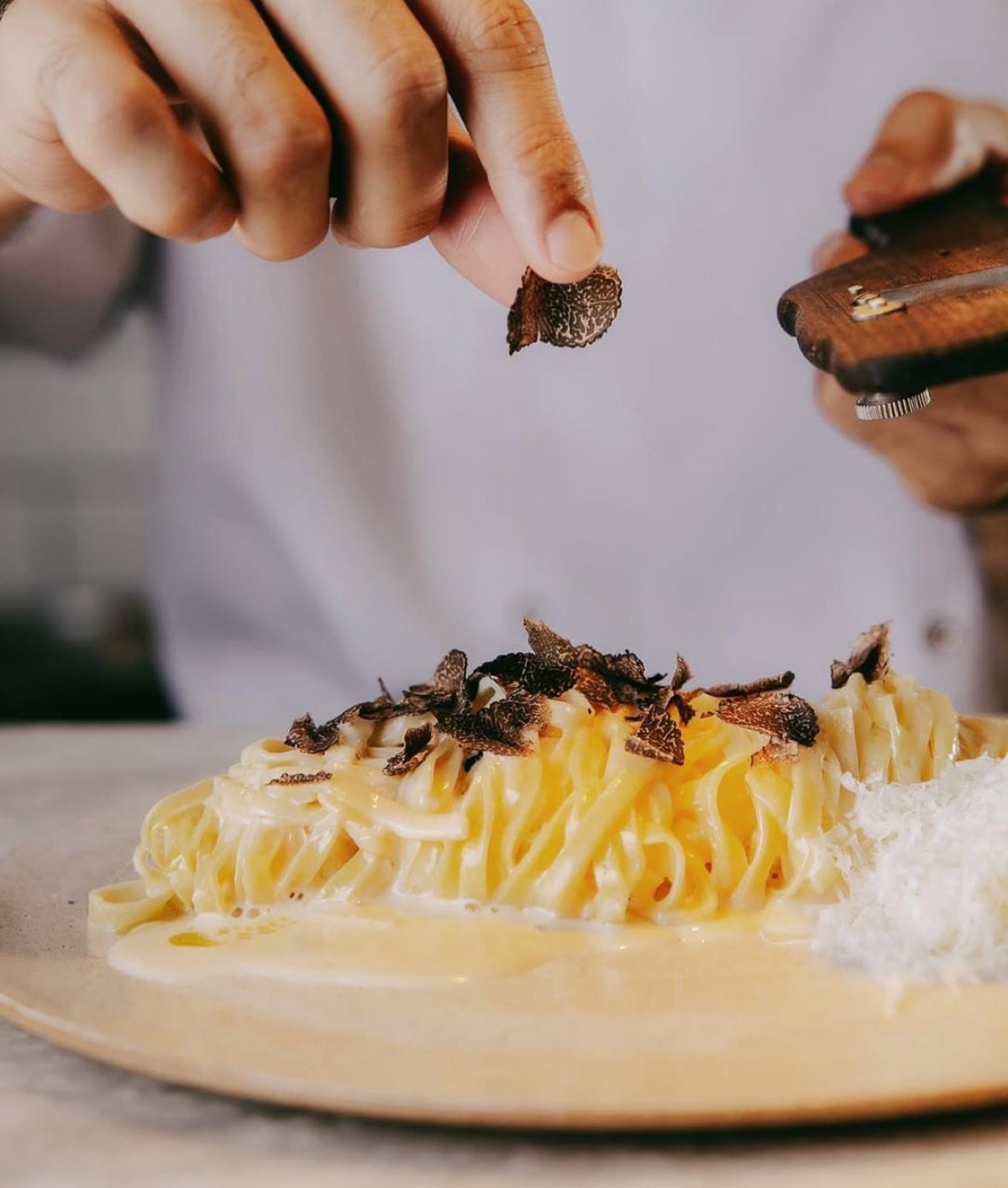 Massa com trufa fresca do Pasta Lab