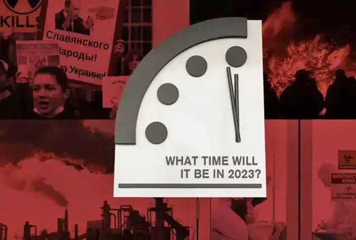Relógio do Juízo Final, meia-noite e o simbolismo do fim da Humanidade -  Bulletin of the Atomic Scientists/Facebook