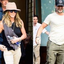 Jennifer Aniston faz rara aparição pública com novo namorado em Nova York - Redes sociais/Reprodução