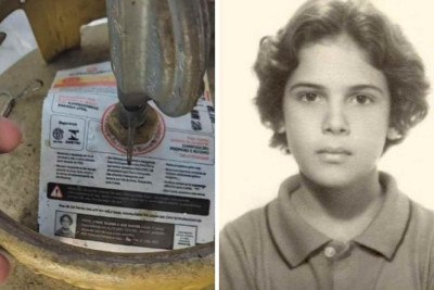 Foto de Cazuza criança apareceu em uma etiqueta de criança desaparecida -  (crédito: Reprodução)