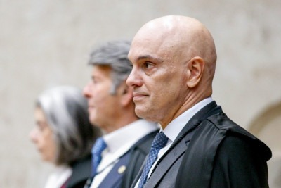 Embaixada americana no Brasil fez uma publicação classificando o ministro Alexandre de Moraes de 'arquiteto da censura' e afirmou estar acompanhando as decisões -  (crédito: Victor Piemonte/STF)