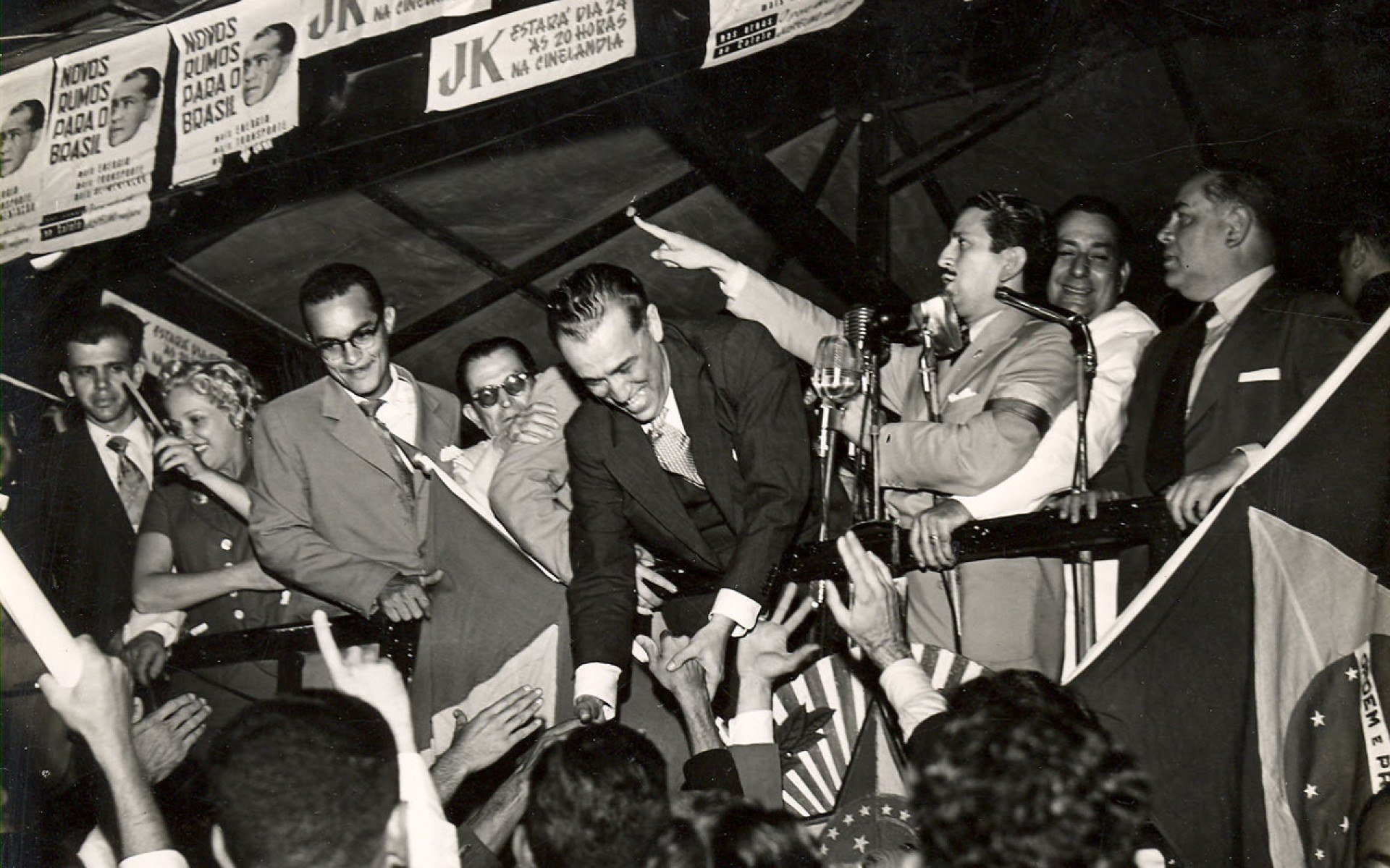 Comício de Juscelino Kubitschek no Rio de Janeiro-Rubens Américo/Arquivo O Cruzeiro/EM/D.A Press