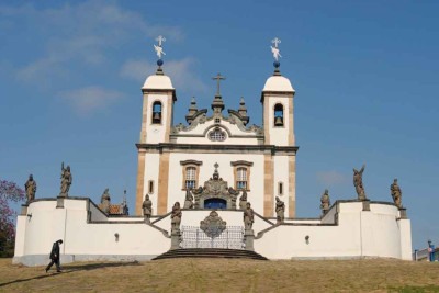 Conjunto dos profetas do Antigo Testamento no Santuário de Congonhas é considerado uma das obras-primas do Barroco mundial  -  (crédito: LEANDRO COURI/EM/D.A PRESS - 4/6/20)