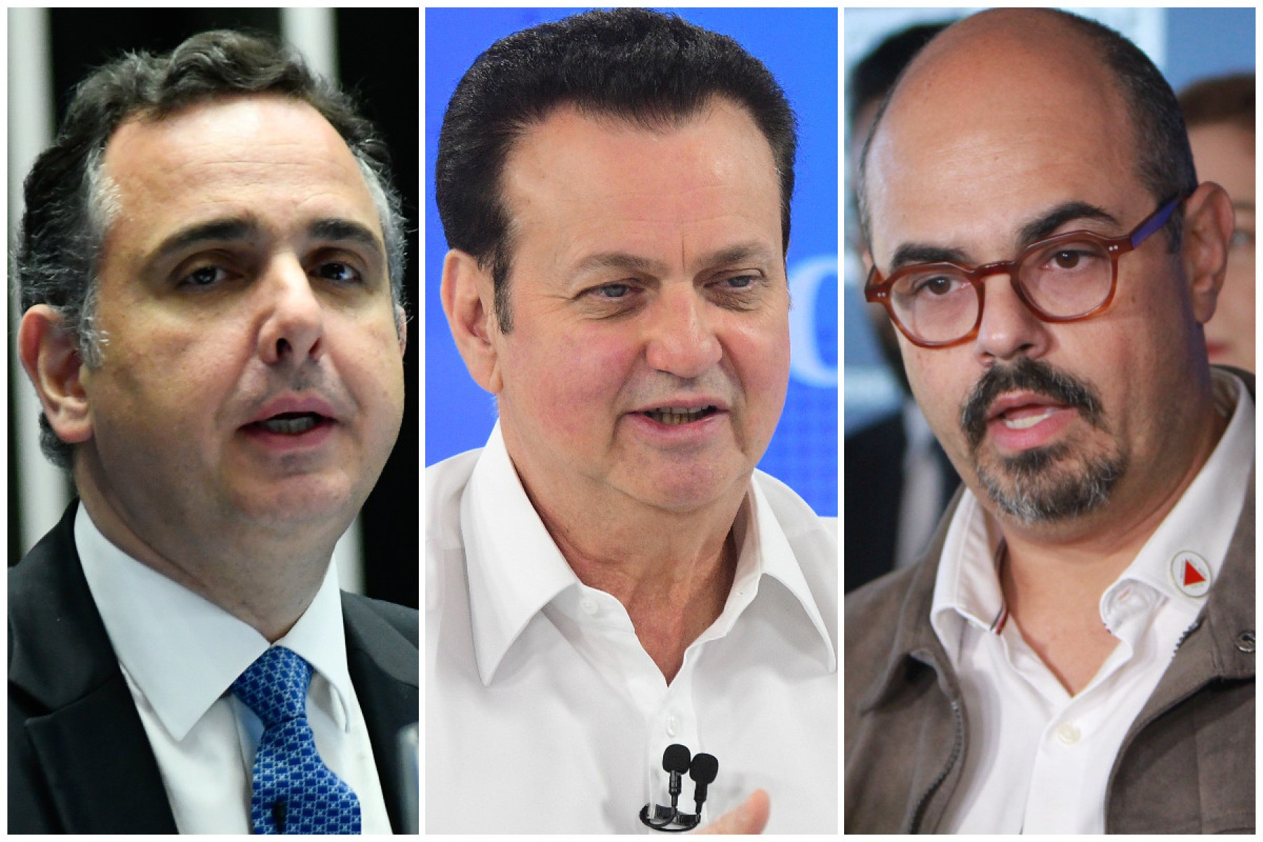 Na indefinição de Pacheco, Kassab mantém conversa com Simões -  (crédito: Geraldo Magela/Agência Senado, Ed Alves/CB/D.A Press e Edésio Ferreira/EM/D.A Press)