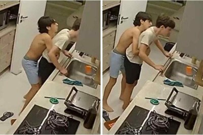 Silas salvou o primo Igor, com manobra de Heimlich -  (crédito: Reprodução)